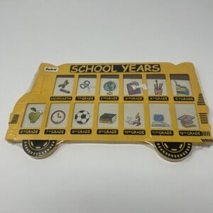 NEW Vintage SABRE School Bus Picture Frame School Years K-12 Photo Memory Keeper